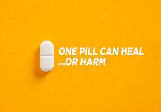 One Pill Can Heal Or Harm Representing Duality of Medicine