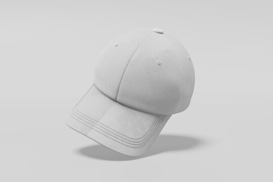Baseball Cap Mockup Template on Neutral Grey Background for Branding