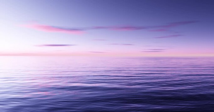 Beach and wave with sunset sky background. Nature and summer concept. 3d render.	