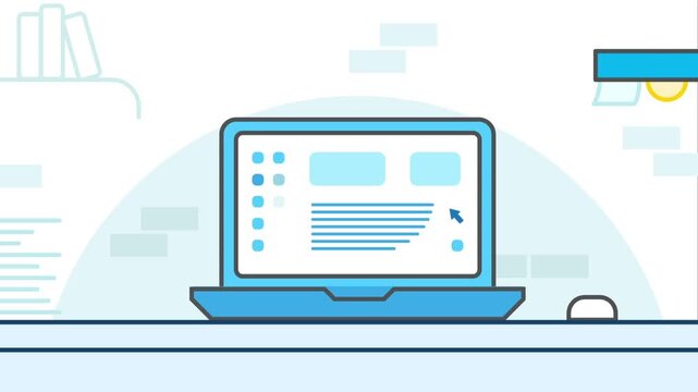 Laptop Computer Displaying Digital Interface and Online Technology