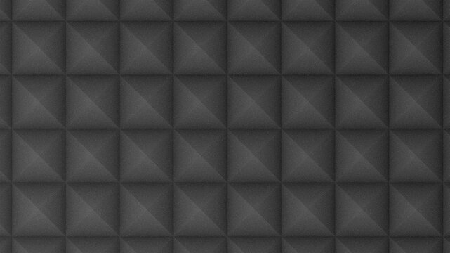 Black Sound Room Tile Wall Panel Texture 3D Render