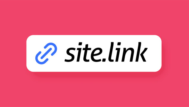 Website link button icon modern graphic interface element white blue, web hyperlink url address sign symbol image clip art
