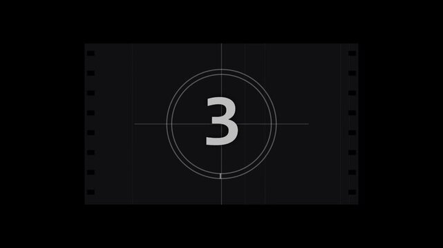 Futuristic countdown timer HUD animation with digital interface