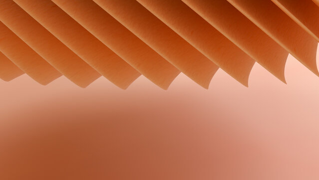 Close-up of orange acoustic guitar strings on instrument neck