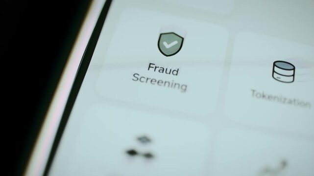 Fraud screening control activates protective shield