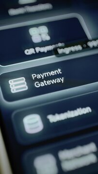 Payment gateway panel links QR and tokenization services