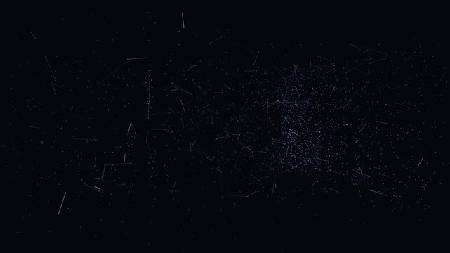 Glowing neural network cloud data processing lattice background
