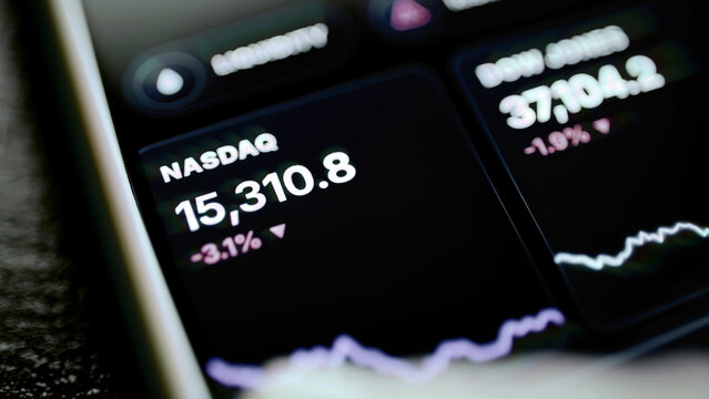 Nasdaq 15,310.8 and minus 3.1 percent panel remains visible alongside