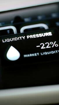 Liquidity Pressure displays minus 22 percent