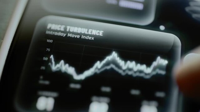 Price turbulence chart traces sharp intraday market swings