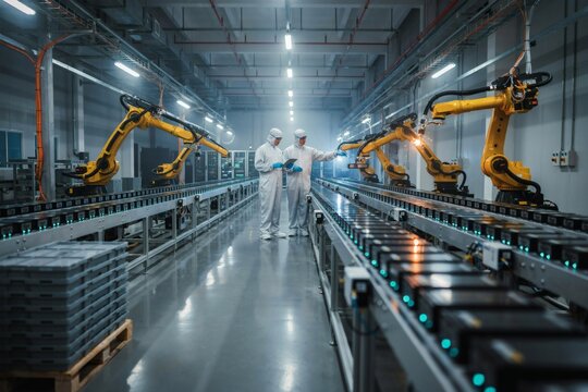 Battery gigafactory assembly line