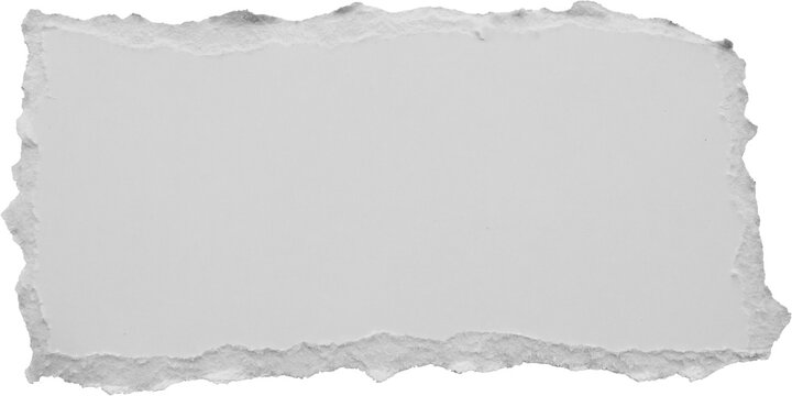 White ripped paper torn edges strips isolated on black background