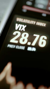 VIX volatility index fixed at 28.76