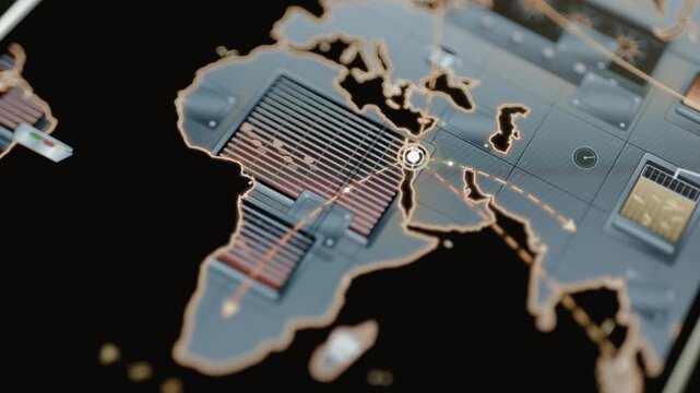 African cooking grid aligns striped preparation zones