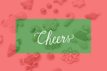 Obraz premium Cheers Seasons Greeting New Year 2017