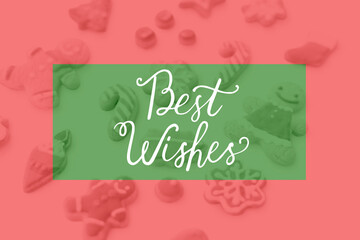 Obraz premium Best wishes celebration greetings word