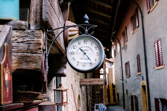 Vintage clock on the street