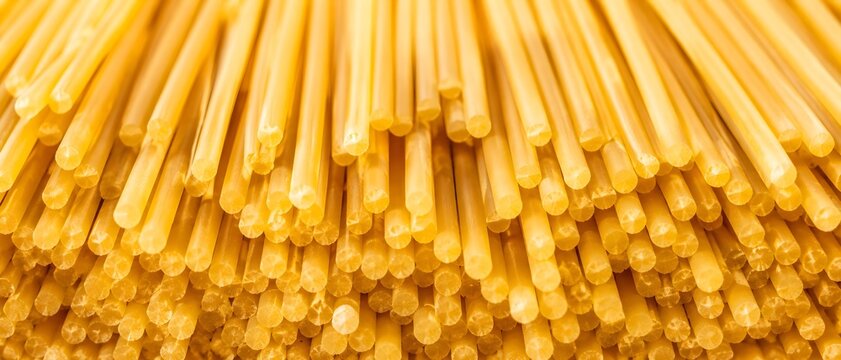 Bucatini Pasta Ends Closeup