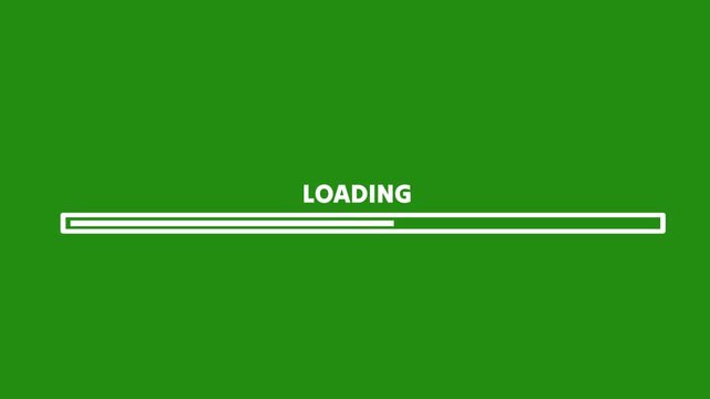 Modern-style loading animation with a green screen.