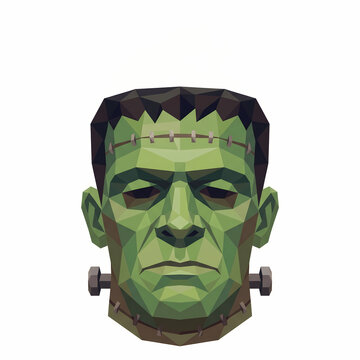 3D Low poly Monster Frankenstein for halloween