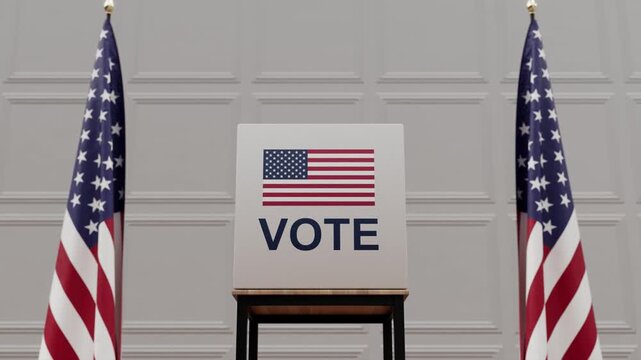 Concept of american election with ballot box