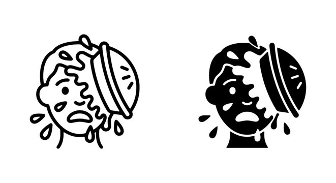 Pie in the face icons represent comedy, humor, and practical jokes.