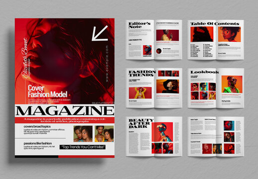 Modern Fashion  Presentation Magazine Editorial Layout with Creative Photography