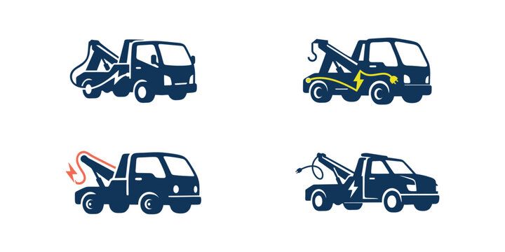 Tow Truck with Electrical Energy and Cable Elements for Roadside Assistance Service