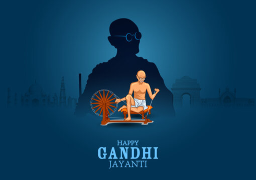 Nation Hero and Freedom Fighter Mahatma Gandhi popularly known as Bapu for 2nd October Gandhi Jayanti