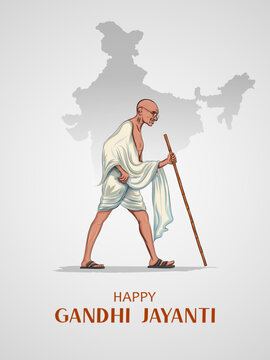 Nation Hero and Freedom Fighter Mahatma Gandhi popularly known as Bapu for 2nd October Gandhi Jayanti