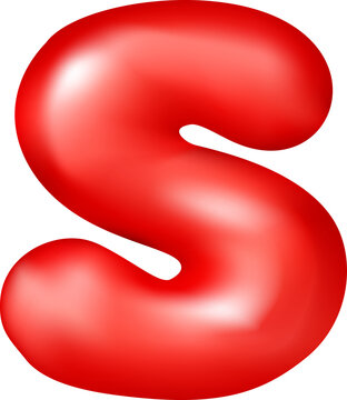 Glossy red 3D balloon number three