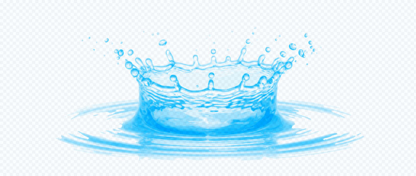Easy-to-edit vector layers. Water splash crown with liquid ripples. Useful for mockups and editorial layouts. Five separate layers make the artwork easy to adapt to different designs.