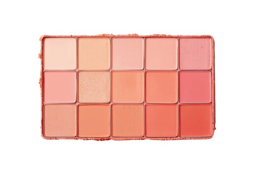 Cosmetics eyeshadow palette with multiple nude colors