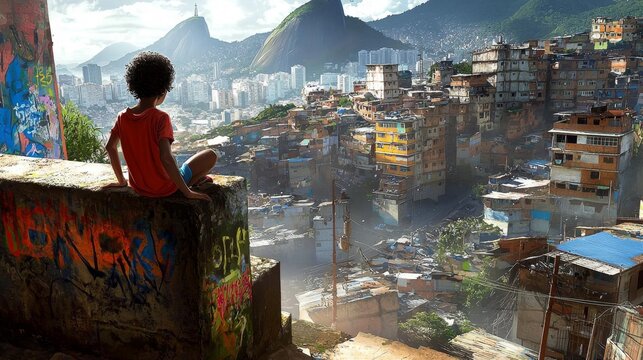 Observing the vibrant life of a favela from a youthful viewpoint.