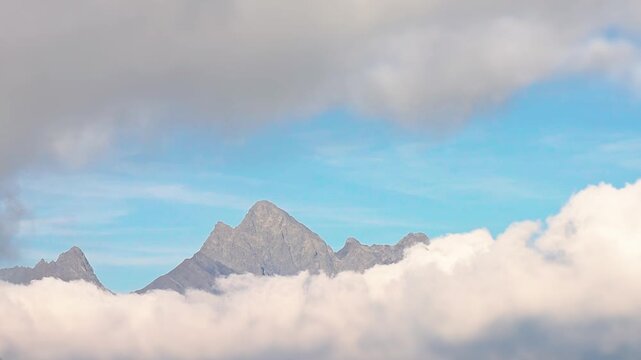 Devil's peaks among the clouds, Bergamo Alps