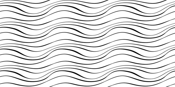 Abstract organic wavy lines pattern background. seamless nature foliage wave line background. Abstract wavy outline background.