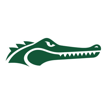 Green Alligator Head Logo with Spikes