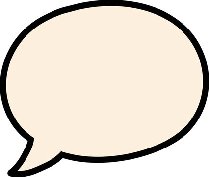 Halloween Speech Bubble Flat Vector Illustration