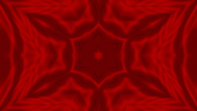 Deep red abstract design with symmetrical, flowing patterns