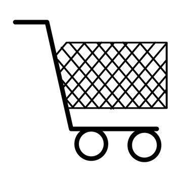 Shopping Cart Grid Wireframe Line Icon ecommerce icons