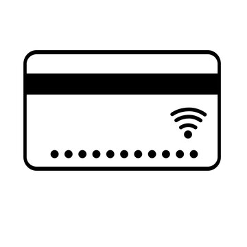 Contactless Credit Card Wireless Payment Line Icon ecommerce icons