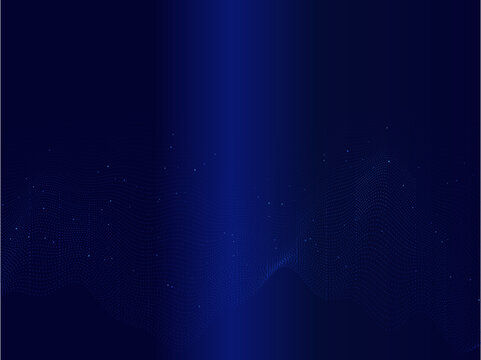 Deep blue cosmic background with glowing stardust particles lighting