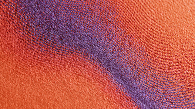 Wavy halftone print raster across paper texture. Violet and orange ink dot gradient