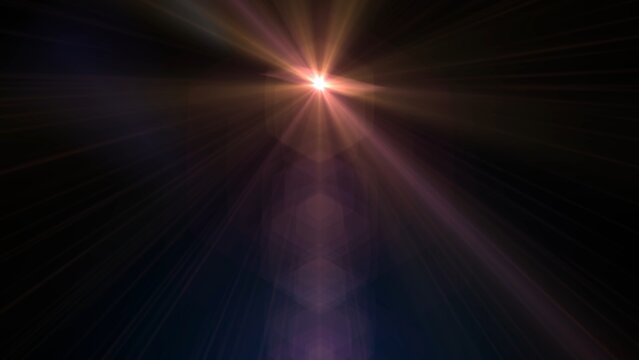 Bright light bursts from center, radiating golden rays
