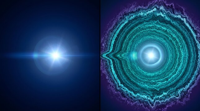 Brilliant Plasma Energy Flow Between Two Glowing Spheres