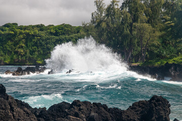 Obraz premium Keanae Peninsula in Maui 