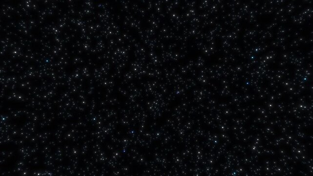 Cinematic Space with Flying Stars Animaton Loop