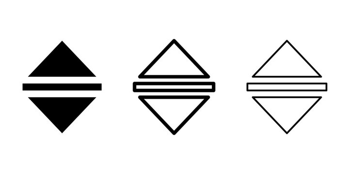 Set of black home icons with chimney on white background
