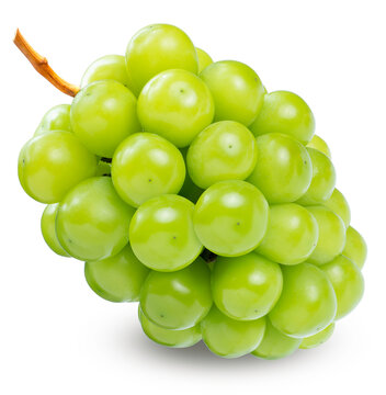 Sweet grape isolated on white, Shine Muscat Grape isolated on white background High resolution photography, With clipping path.