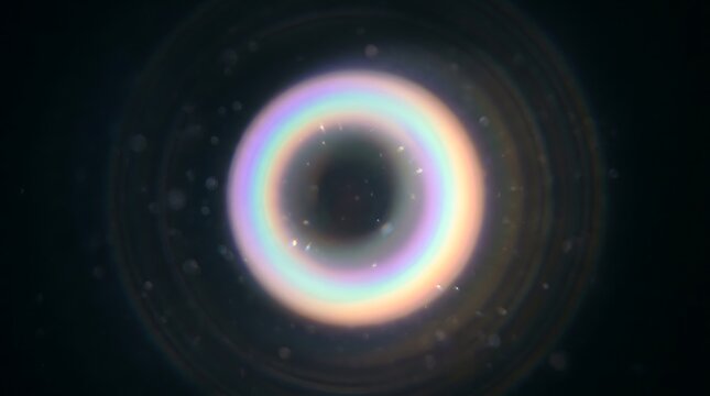 Abstract iridescent vortex with swirling light and dark background cosmic energy concept